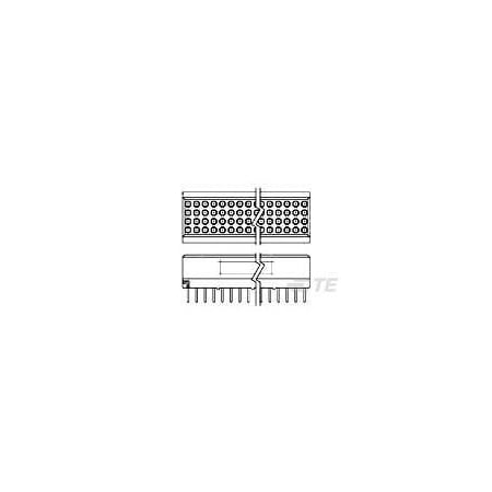 Te Connectivity BOX II 4 ROW RECP ASSY 60 POS 533472-2